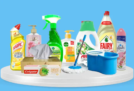 Home cleaning and hygiene products including detergents, dishwashing liquids, disinfectants, and air fresheners for export