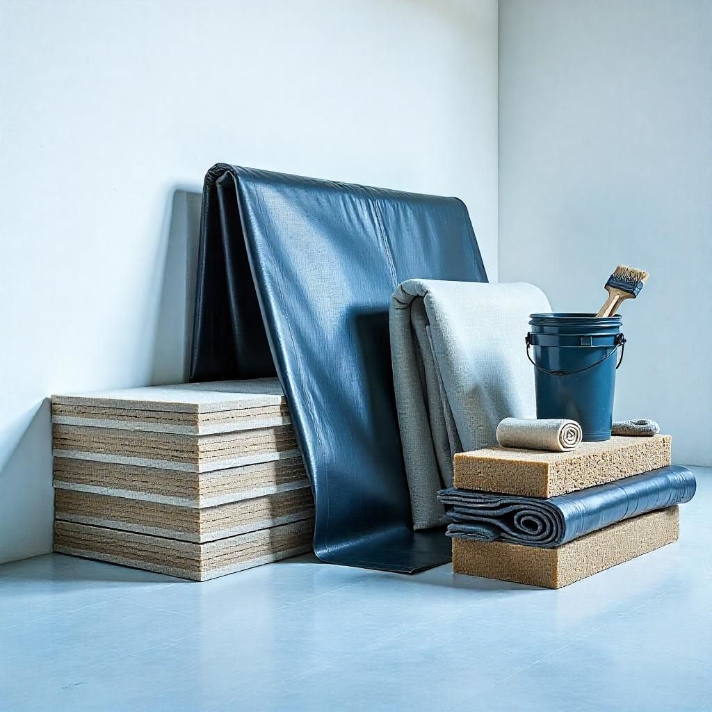 Insulation rolls and waterproof membrane sheets